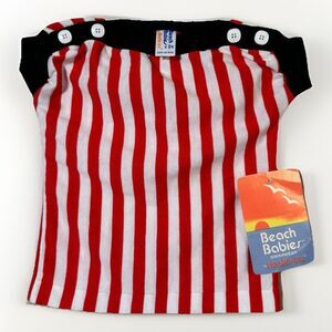Vintage Health-Tex Beach Babies Baby Swimwear Red White Striped NWT Infant